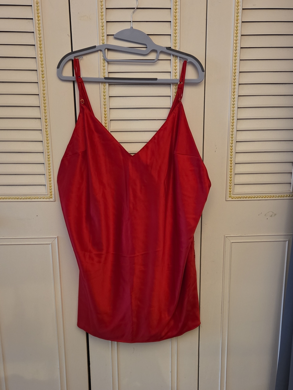 Victoria's Secret Red Satin V-Neck Chemise Nightgown